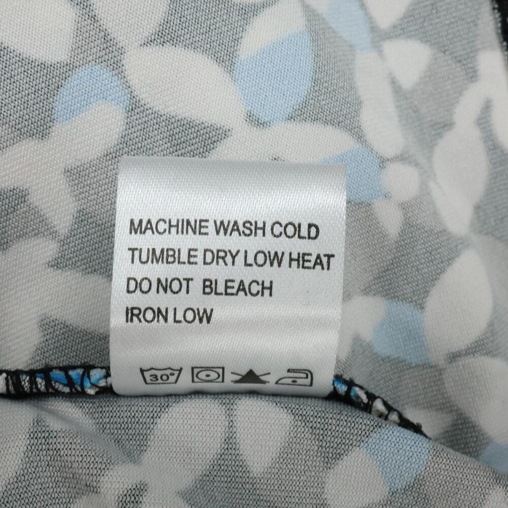 Tail Golf Top Womens Large Black White Blue Print Quarter Zip Short Sleeve - Picture 13 of 13